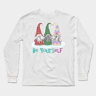 Be Yours-Elf Three Christmas Gnomes Long Sleeve T-Shirt